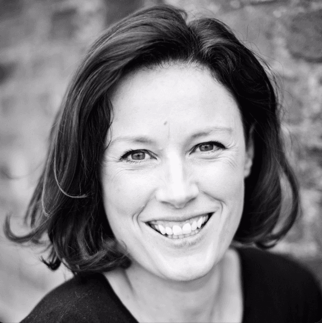 Lucy Ernest, professional British female IVR voiceover artist, in her recording studio